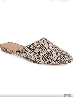 Madewell Remi Mules Spotted Animal Print Calf Hair